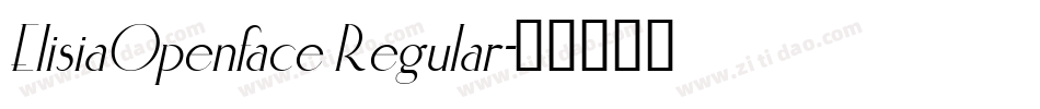 ElisiaOpenface Regular字体转换